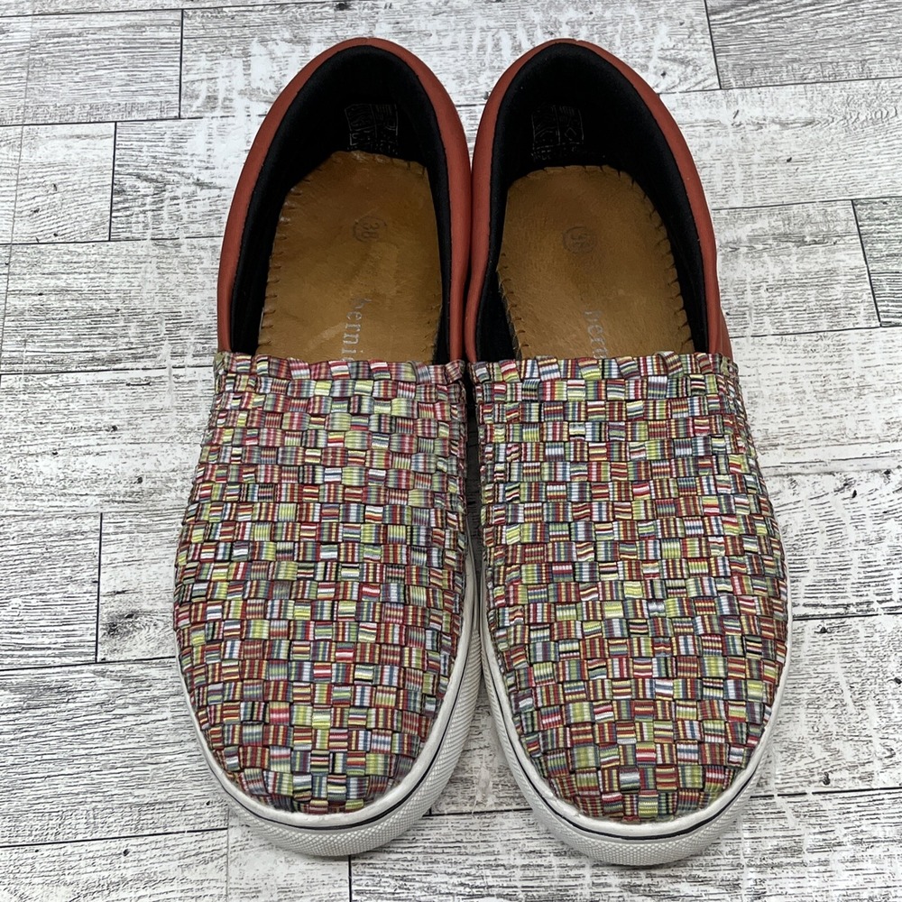 Bernie Mev Ofelia Opal Coral Stretch Woven Comfort Sneaker Women Sz EU 38 US 6.5 - Picture 9 of 10